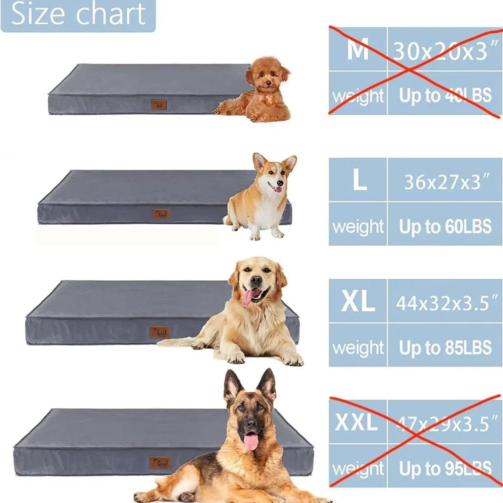 Orthopedic Waterproof Dog Beds for Large Dogs